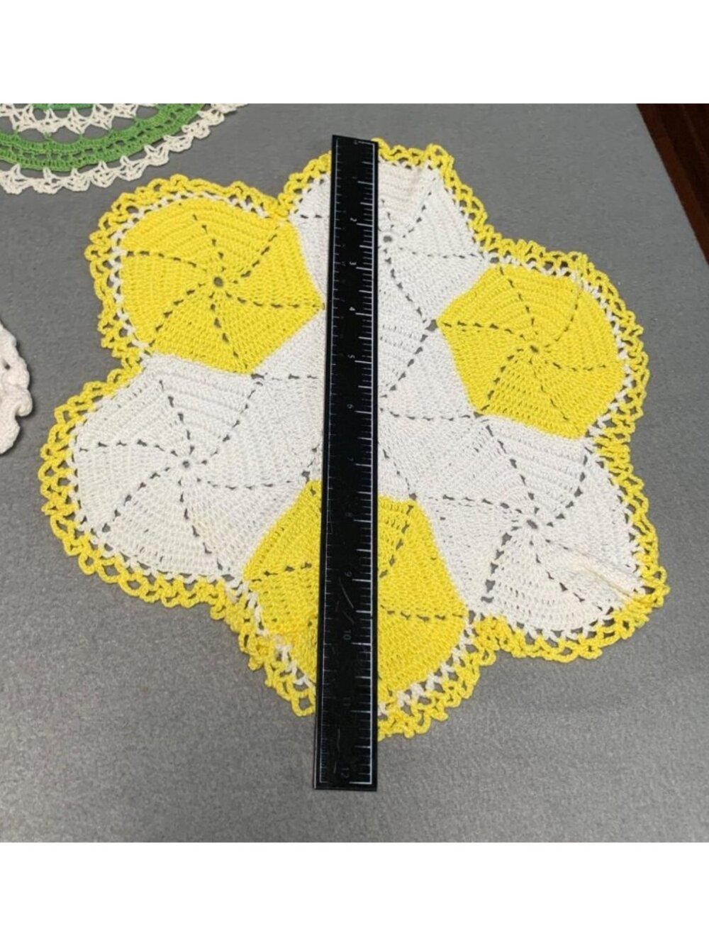 Vintage Hand-Crocheted Lace Doilies Set of 3 - Picture 6 of 11